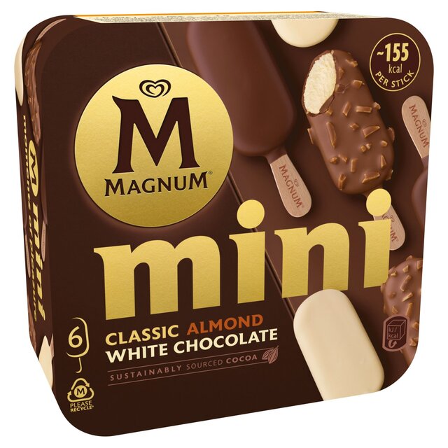 Magnum Mini Classic Almond & White Chocolate Ice Cream Sticks thumbnail 2