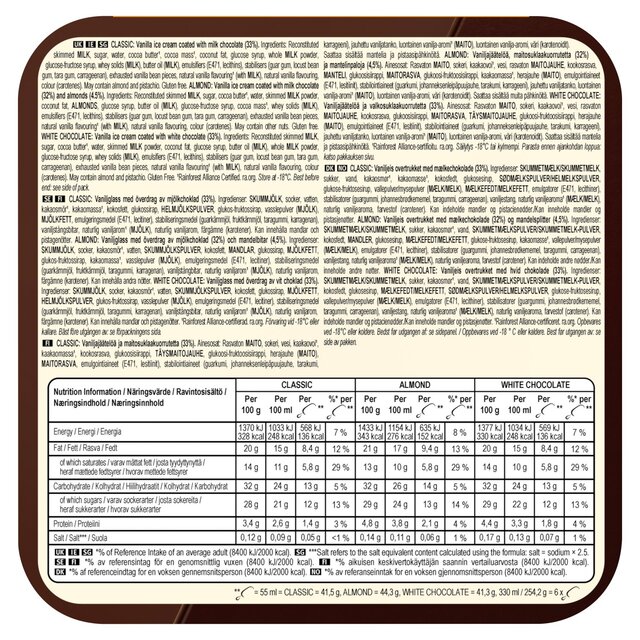 Magnum Mini Classic Almond & White Chocolate Ice Cream Sticks thumbnail 6