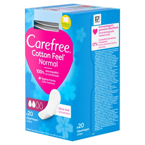 Carefree Cotton Breathable Pantyliners Single Wrapped thumbnail 3