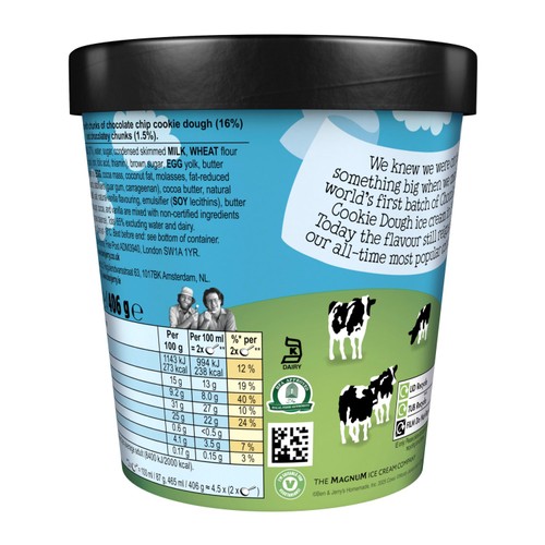 Ben & Jerry's Cookie Dough Vanilla Ice Cream Tub  thumbnail 4