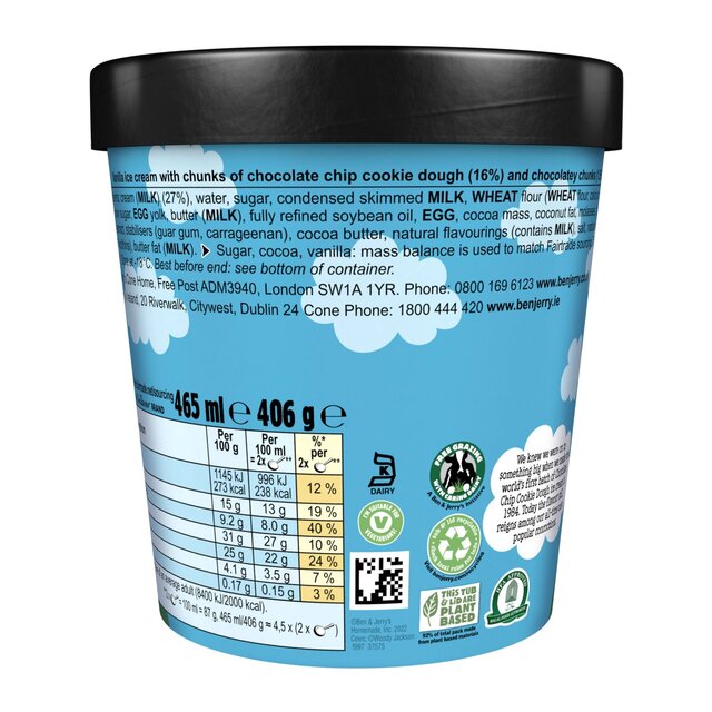 Ben & Jerry's Cookie Dough Vanilla Ice Cream Tub thumbnail 3