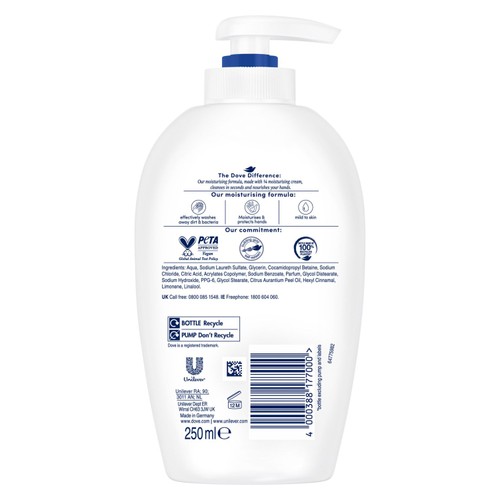 Dove Liquid Moisturising Cream Handwash for Soft & Smooth Hands thumbnail 2