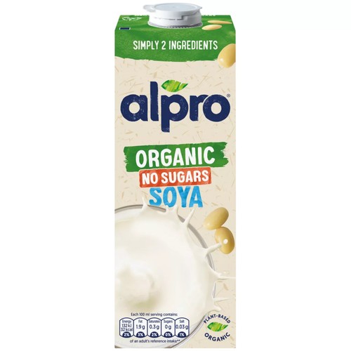 Alpro Organic Soya No Sugars Long Life Dairy Free Drink thumbnail 2