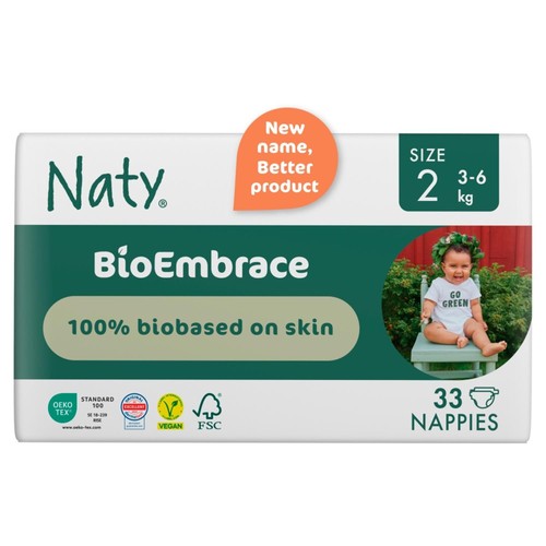 Naty BioEmbrace Nappies Size 2 (3-6kg) thumbnail 2