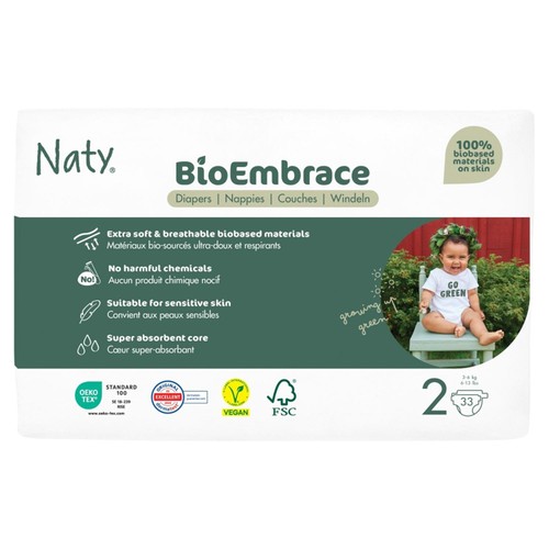 Naty BioEmbrace Nappies Size 2 (3-6kg) thumbnail 3