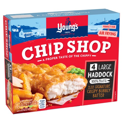 Young's Chip Shop 4 Large Battered Haddock Fillets Frozen  thumbnail 2