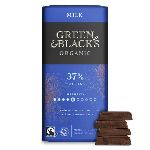 Green & Black's Organic Milk Chocolate Bar thumbnail 2