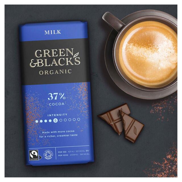 Green & Black's Organic Milk Chocolate Bar thumbnail 3