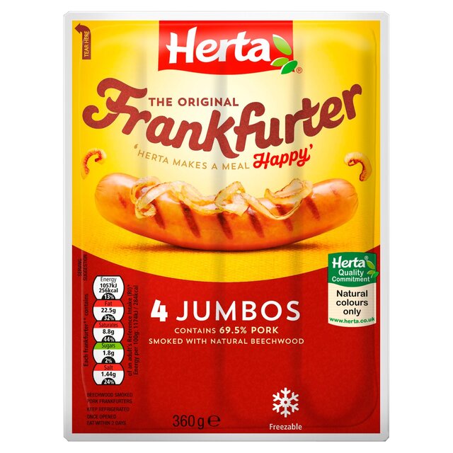 Herta Jumbo Frankfurters Hot Dogs thumbnail 2