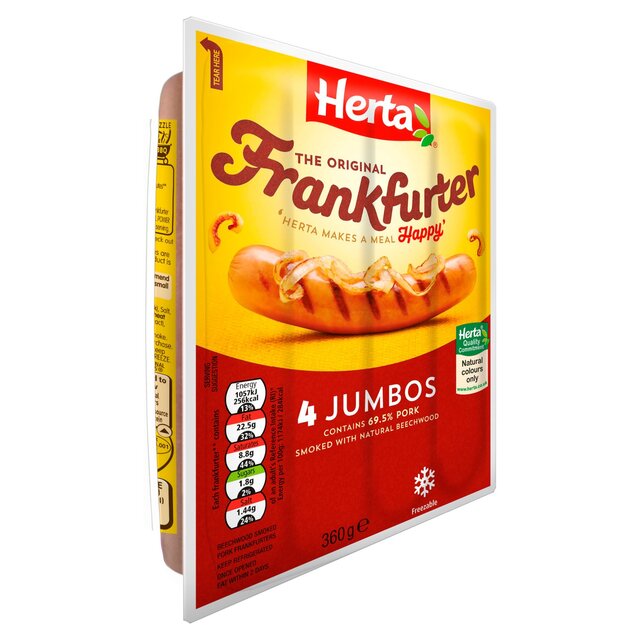 Herta Jumbo Frankfurters Hot Dogs thumbnail 3