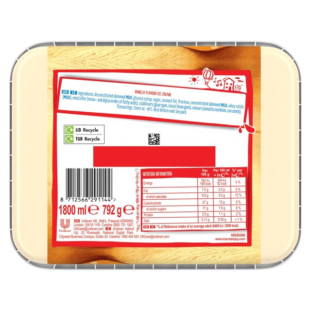 Wall's Soft Scoop Vanilla Ice Cream Tub Dessert thumbnail 6