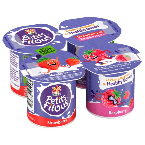 Petits Filous Kids Strawberry & Raspberry Yoghurt Pots thumbnail 2