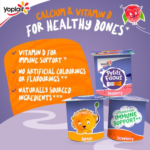 Petits Filous Kids Strawberry & Raspberry Yoghurt Pots thumbnail 3