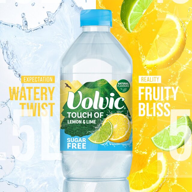 Volvic Touch of Fruit Lemon & Lime Sugar Free Still Flavoured Water thumbnail 3