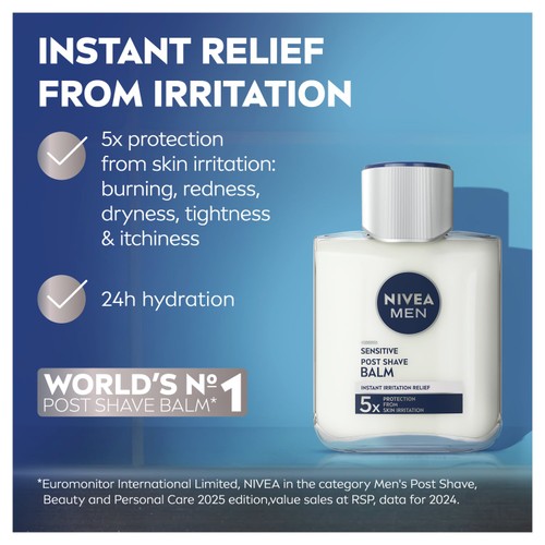 NIVEA MEN Sensitive Post Shave Balm with 0% Alcohol  thumbnail 5
