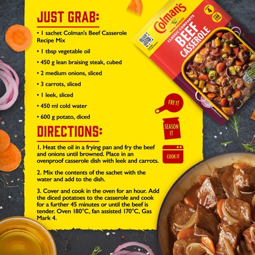 Colman's Beef Casserole Recipe Mix thumbnail 5