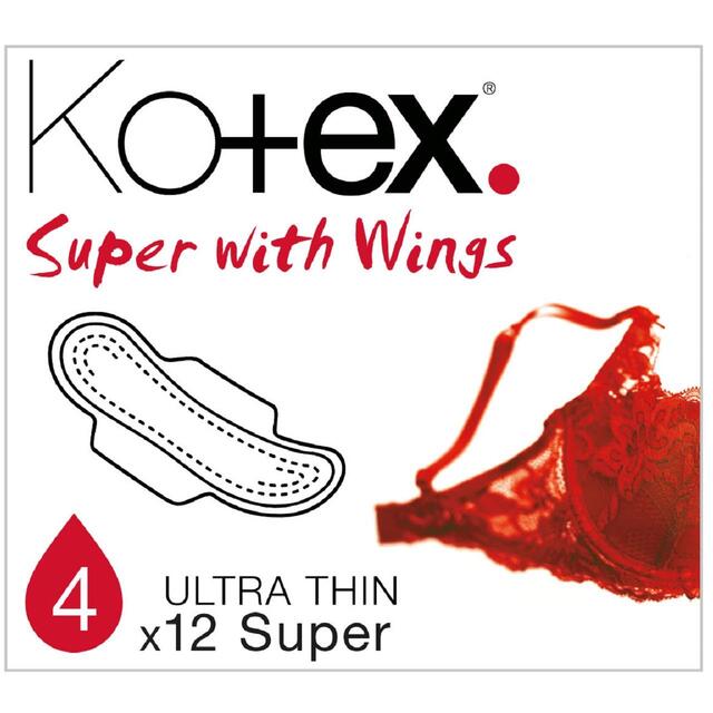 Kotex Ultra Thin Pads Super with Wings