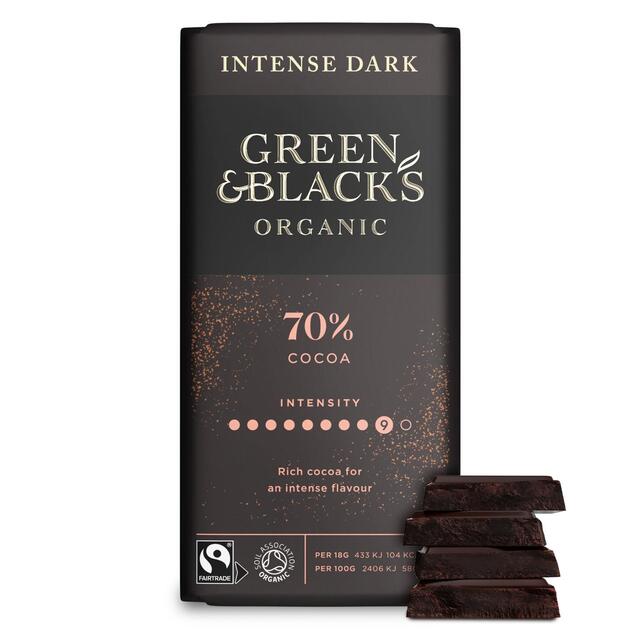Green & Black's 70% Organic Dark Chocolate Bar thumbnail 2