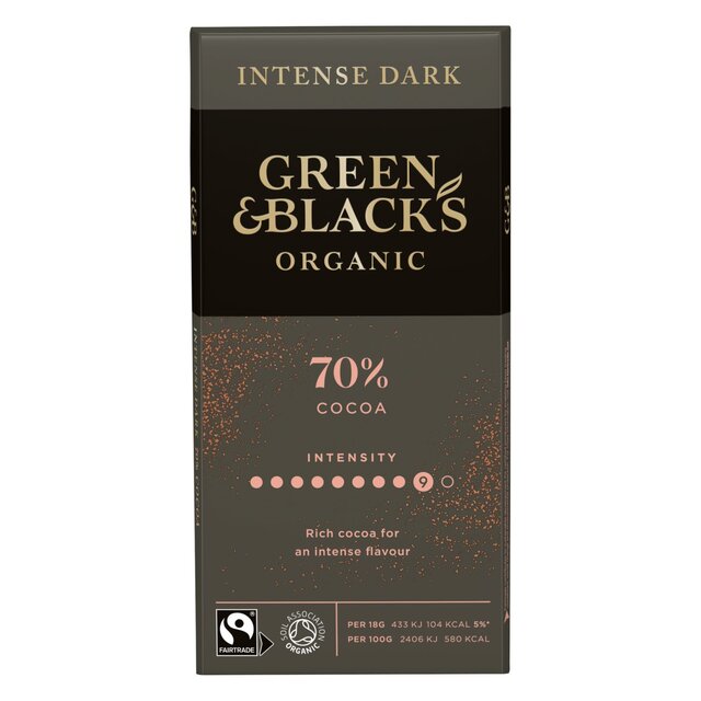 Green & Black's 70% Organic Dark Chocolate Bar thumbnail 7
