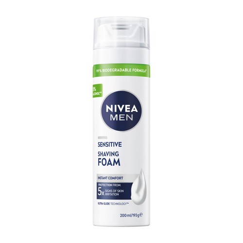 NIVEA MEN Sensitive Shaving Foam with 0 % Alcohol