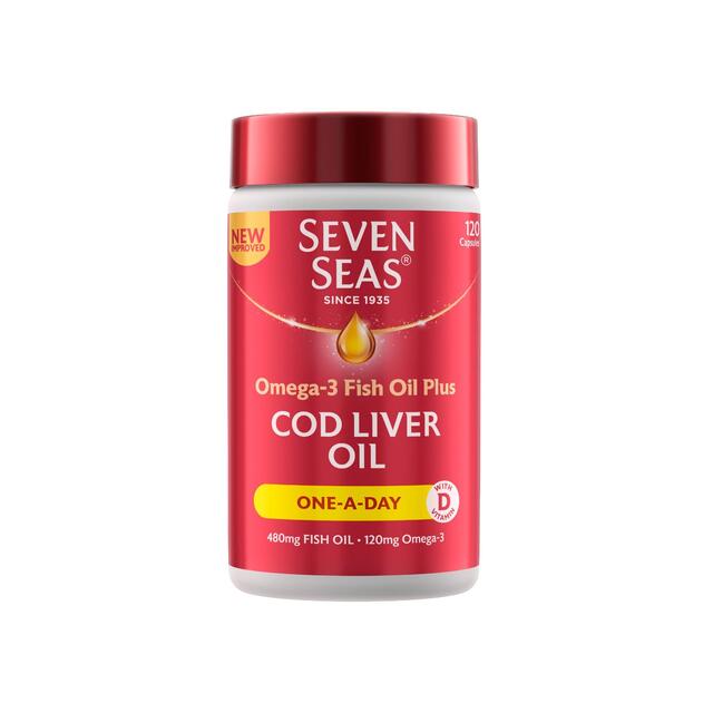 Seven Seas Cod Liver Oil One A Day Omega-3 Fish Oil & Vitamin D Caps thumbnail 2