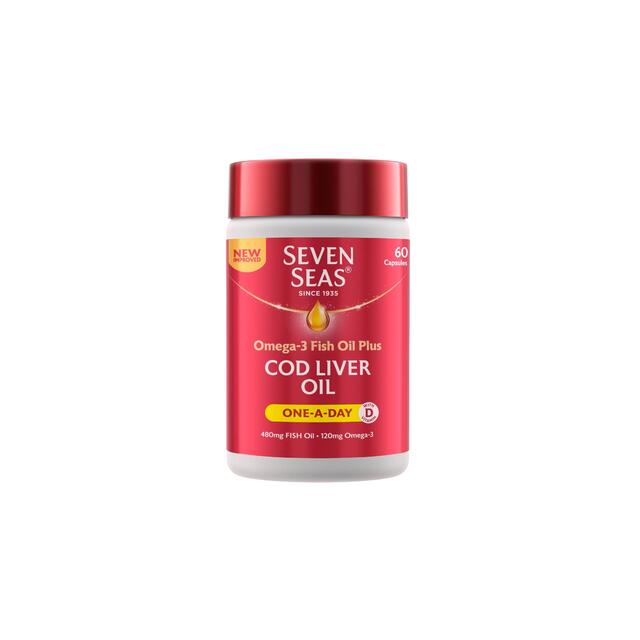 Seven Seas Cod Liver Oil One A Day Omega-3 Fish Oil & Vitamin D Caps thumbnail 2