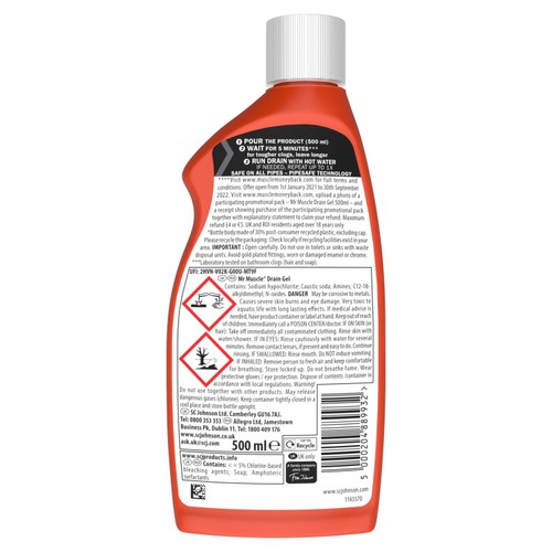 Mr Muscle Power Gel Drain Unblocker thumbnail 2