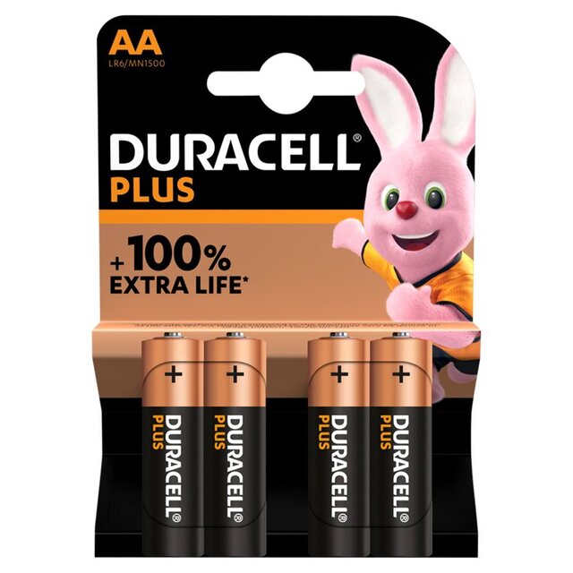 Duracell Plus 100% AA Alkaline Batteries
