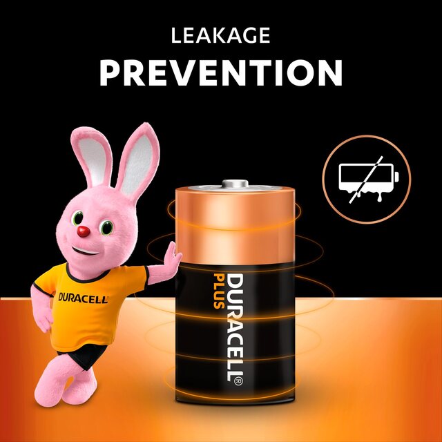 Duracell Plus 100% D Alkaline Batteries thumbnail 2