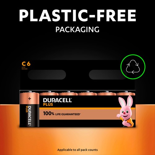 Duracell Plus 100% C Alkaline Batteries thumbnail 4