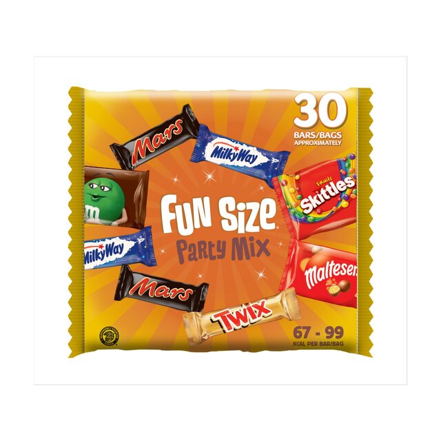 Mars, Maltesers, M&M's, Twix and more Funsize Milk Chocolate Party Bag