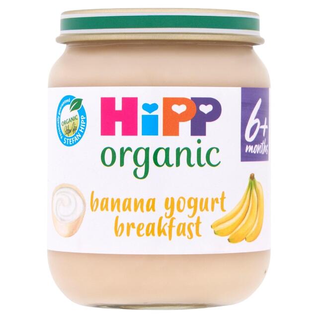 HiPP Organic Banana Yogurt Breakfast Baby Food Jar 6+months