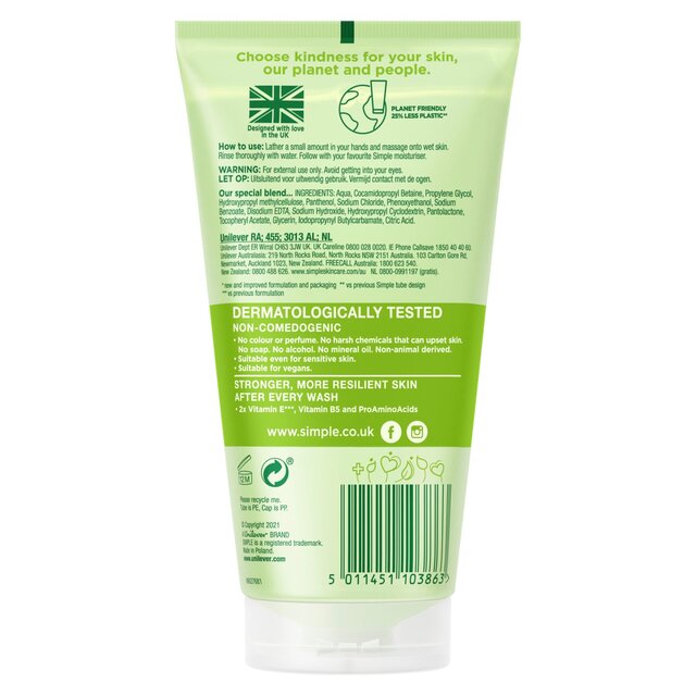 Simple Kind to Skin Refreshing Facial Gel Wash thumbnail 3