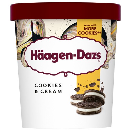 Haagen-Dazs Cookies & Cream Ice Cream thumbnail 2