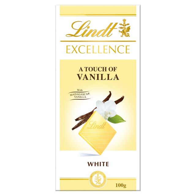 Lindt Excellence Natural Vanilla White Chocolate Bar thumbnail 2
