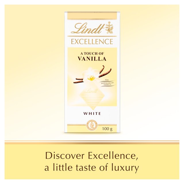 Lindt Excellence Natural Vanilla White Chocolate Bar thumbnail 6