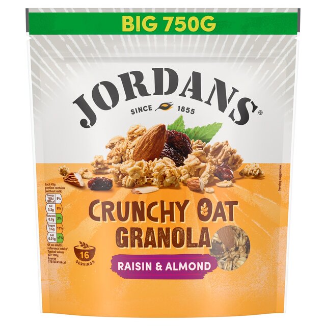 Jordans Crunchy Oat Granola Raisin & Almond Breakfast Cereal thumbnail 2