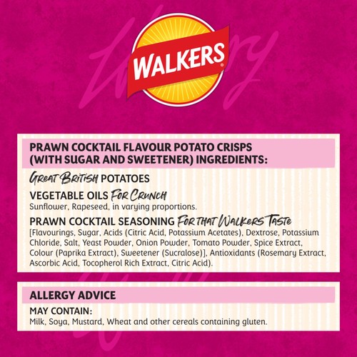 Walkers Prawn Cocktail Multipack Crisps 6 x 25g thumbnail 7
