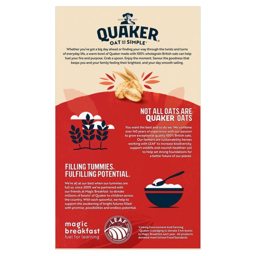 Quaker Oat So Simple Original Porridge Sachets Cereal thumbnail 2