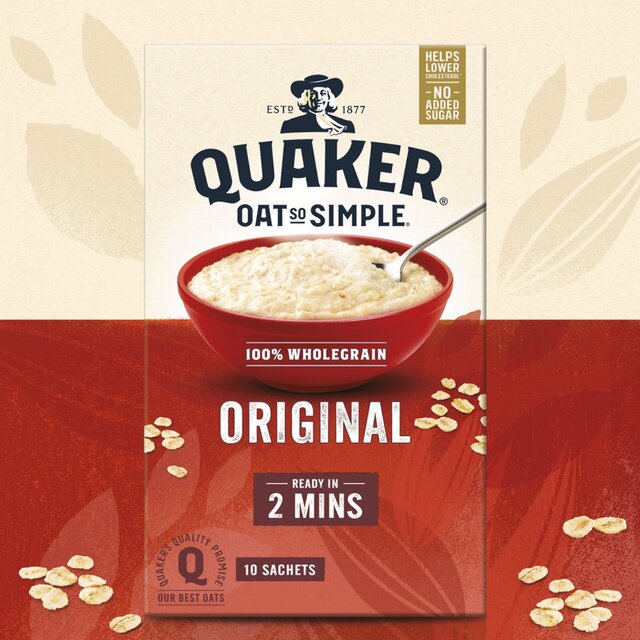 Quaker Oat So Simple Original Porridge Sachets Cereal thumbnail 3