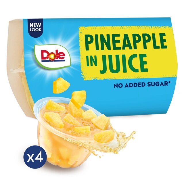 Dole Pineapple In Juice Fruit Pots Multipack