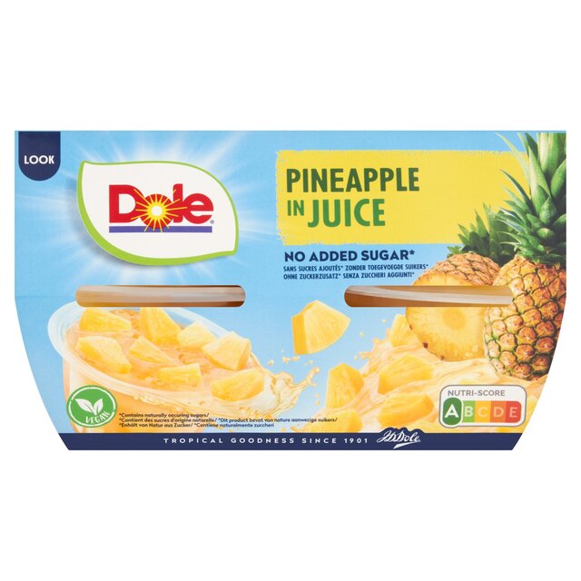 Dole Pineapple In Juice Fruit Pots Multipack thumbnail 2