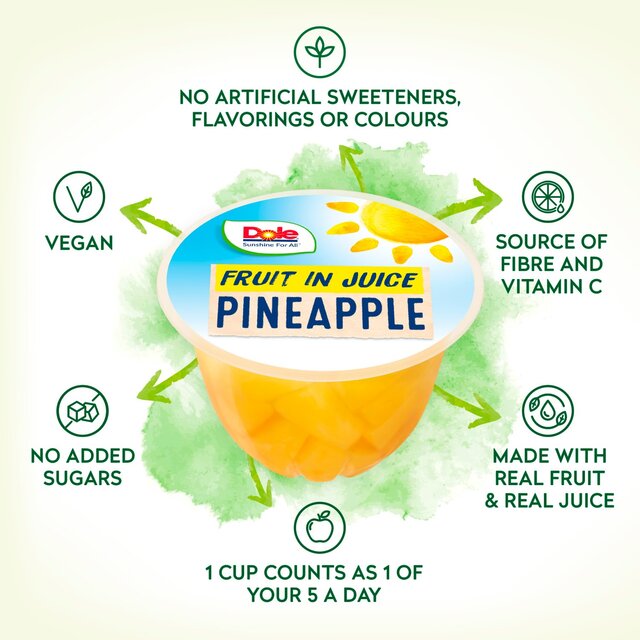 Dole Pineapple In Juice Fruit Pots Multipack thumbnail 4