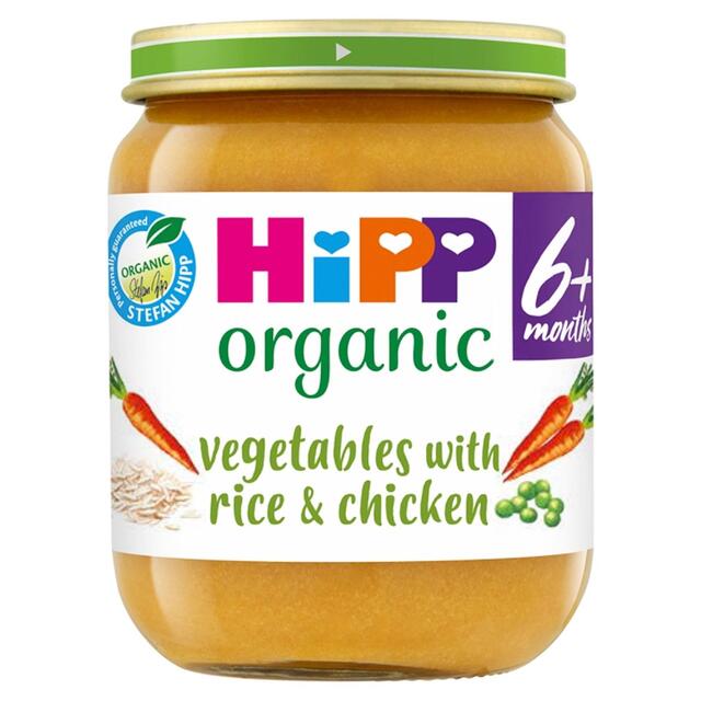 HiPP Organic Vegetables with Rice & Chicken Baby Food Jar 6+months