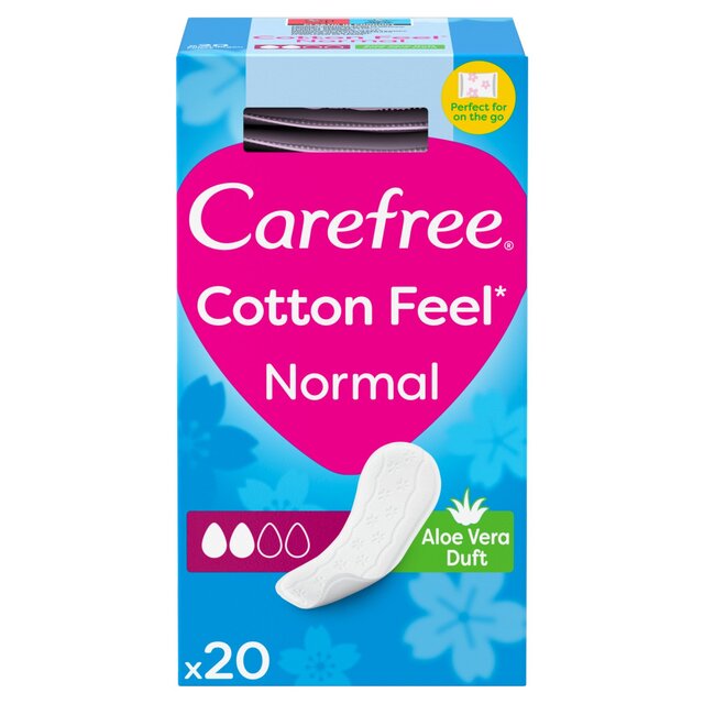 Carefree Breathable Pantyliners with Aloe Single Wrapped
