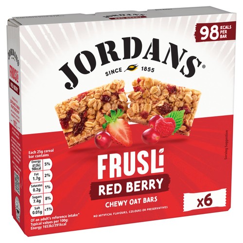 Jordans Frusli Juicy Red Berry Chewy Cereal Bars thumbnail 2