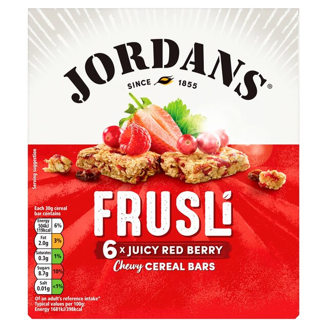 Jordans Frusli Juicy Red Berry Chewy Cereal Bars thumbnail 2