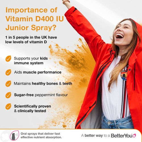 BetterYou D400 Kid's Vitamin D Daily Oral Spray 3yrs+  thumbnail 7