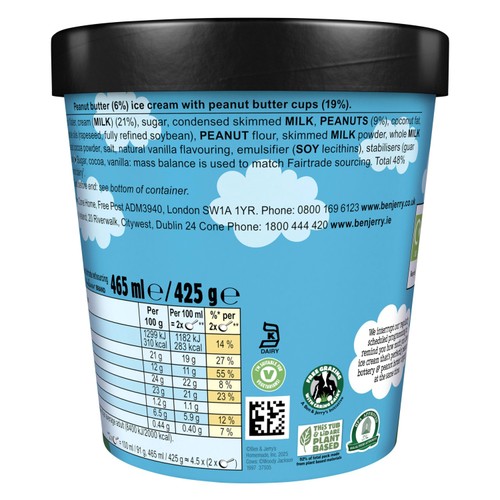Ben & Jerry's Peanut Butter Cup Ice Cream Tub thumbnail 3