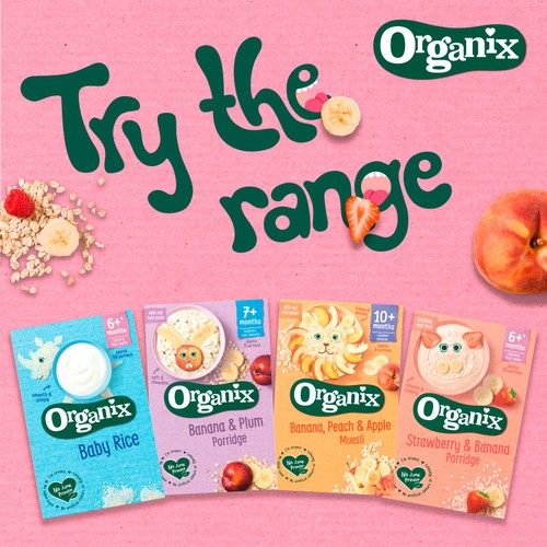 Organix Strawberry & Banana Organic Baby Weaning Porridge 6 months+ thumbnail 5